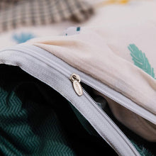 Load image into Gallery viewer, Feelyou Dinosaur Comforter Cover, Boys Decorative Bedding Set with Zippers Ties, Kids Duvet Cover Set