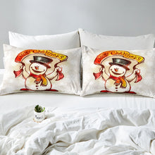 Load image into Gallery viewer, Christmas Quilt Cover, Funny Snowman Pattern Bedding Set, Cartoon Style Comforter Cover, Lightweight Bed Accessories For Kids Girls 1 Duvet Cover With 2 Pillow Cases, Bedding Set AU Double Single Queen King Size