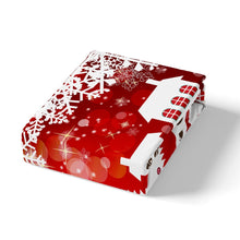 Load image into Gallery viewer, Kids Christmas Theme Comforter Cover Christmas Tree Snow House Pattern Quilt Cover For Boys Girls Children Red Cartoon Style Bedding Set AU UK Single Double Queen King Size 1 Duvet Cover With 1 or 2 Pillow Cases