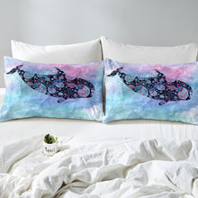 Load image into Gallery viewer, Grunge Duvet Cover Set,Boho Style Dolphin Comforter Cover Set Boys,Ocean Animals Bedding Set Teens Kids,Exotic Style Marine Life Bedspread AU DE Single Double UK US Queen King Size With Corner Ties And Zipper Closure
