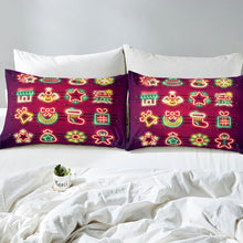 Load image into Gallery viewer, Christmas Duvet Cover Snowman Stars Pattern Comforter Cover For Kids Boys Girls Children Bling Luxury Bedding Set With Corner Ties And Pillowcase Red Lightweight Quilt Cover US Twin Full UK Queen King AU DE Single Double Size