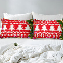 Load image into Gallery viewer, Children Christmas Comforter Cover Geometric Herringbone Quilt Cover For Kids Boys Girls Christmas Tree Pattern Abstract Red Bedding Set US Twin Full Queen King Size Including Duvet cover and pillowcase