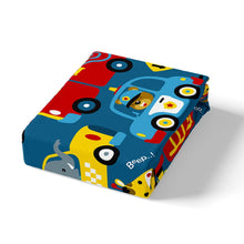 Load image into Gallery viewer, Kids Giraffe Comforter Cover Lion Tiger Bear Animals Print Quilt Cover For Boys Girls Children Car Bus Cartoon Style Blue Cozy Bedding Set US Twin Full Queen King Size Including Duvet cover and pillowcase