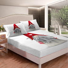 Load image into Gallery viewer, Christmas Theme Fitted Sheet Set,Snowman Grandpa Bedding Set,Funny Cartoon Duvet Cover For Nursery Kids Child Girls Daughter Bedroom Gift Collection,Decorative 2 Pcs Twin Size
