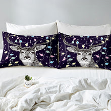 Load image into Gallery viewer, Elk Bedding Bed Sheet Set For Teens Girls Bedroom Christmas Theme Printed Fitted Sheet Deer Pattern Bed Cover Xmas Gifts Soft Lightweight Microfiber Decor 3 Pcs Full Size