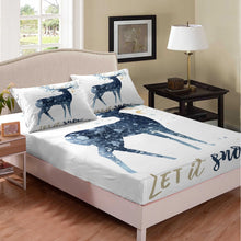 Load image into Gallery viewer, Kid Elk Fitted Set Christmas Theme Sheet Set Wildlife Bedding Set Winter Animal Print Bed Cover 2 or 3 PCS Twin XL Full Queen Size Washable Stain Resistant Room Decoration With Deep Pocket