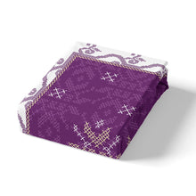 Load image into Gallery viewer, Kid Christmas Bedding Set Elk Sheet Set Purple Fitted Sheet Pixel Snowflake Bed Cover With Deep Pocket Winter Room Decoration(1 Fitted Sheet 1 Pillow Case) Twin XL Full Queen Size