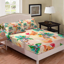 Load image into Gallery viewer, Christmas Bedding Set Cartoon Fox Sheet Set Branch Leaves Fitted Sheet Wildlife Theme Print Bed Cover For Kid Boy Girl Teen (1 Fitted Sheet 1 Pillow Case) Twin XL Full Queen Size