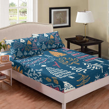 Load image into Gallery viewer, Kid Christmas Fitted Sheet Christmas Tree Sheet Set Cedar Bed Cover Winter Theme Print Bedding Set Breathable Decoration (1 Fitted Sheet 1 Pillow Case) Twin XL Full Queen Size