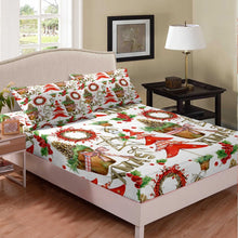 Load image into Gallery viewer, Christmas Sheet Set Christmas Tree Fitted Set Garland Bedding Set Winter Theme Sweet Bed Cover Lightweight Breathable Decoration Twin XL Full Queen Size With Deep Pocket For Kid Adult