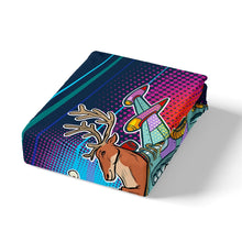 Load image into Gallery viewer, Christmas Fitted Sheet Santa Claus and Reindeer Pattern Bed Sheet Set for Kids Boys Girls Teens Rocket Outer Space Hypoallergenic Bedding Set Decor 2Pcs Bed Cover US Twin Full Twin XL Queen Size