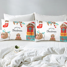 Load image into Gallery viewer, Sloth Bedding Set Cute Animal Pattern Comforter Cover for Kids Boys Girls Teens Ultra Soft Cartoon Sloth Duvet Cover Breathable Christmas Themed Bedspread Cover With Pillowcase US Twin Full Queen King Size Bedclothes 2/3Pcs