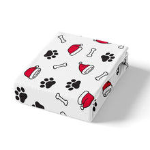 Load image into Gallery viewer, Cute Dog Paw Printed Comforter Cover Pet Dog Pattern Bedding Set for Boys Girls Children Animal Christmas Themed Duvet Cover Bedspread Cover Dog Lover's Gift With Pillowcase US Twin Full Queen King Size Quilt Cover 2/3Pcs