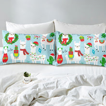 Load image into Gallery viewer, Alpaca Print Bedding Set Cute Cartoon Alpaca Bed Sheet Set for Kids Boys Girls Teens Lovely Animal Christmas Theme Luxury Microfiber Fitted Sheet Decor 2/3Pcs Bed Cover Twin Full Twin XL Queen Size