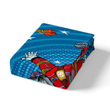 Load image into Gallery viewer, Santa Claus Comforter Cover Set Christmas Theme Ripple Blue Circle Dot Duvet Cover Bedding Set New Year Bedspread Cover Gift for Kids Boys Girls Teens Bedroom Decor 2/3Pcs Bedcloths Twin