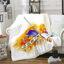 Load image into Gallery viewer, Baseball Sherpa Blanket Sports Theme Fleece Blanket 3D Ball Pattern Throw Blanket for Couch Bed Sofa Baseball Games Fuzzy Blanket Ultra Soft Athlete Competitive Room Decor