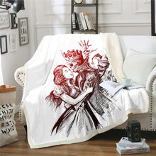 Load image into Gallery viewer, Skull Pattern Sherpa Blanket Skeleton Design Throw Blanket Gothic Bones Style Fleece Blanket for Couch Bed Sofa Men Women Couple Bedroom Decor King and Queen Love Story Fuzzy Blanket