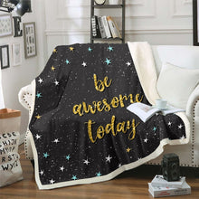 Load image into Gallery viewer, Galaxy Sherpa Blanket Starry Sky Throw Blanket Stars Pattern Fleece Blanket for Couch Bed Sofa Bedroom Decor Geometry Star Fuzzy Blanket Luxury Dreamy