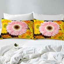 Load image into Gallery viewer, metsweet 3D Flower Comforter Cover Set Blooming Flowers Printed Duvet Cover with Zipper Ties Botanical Plant Floral Printed Bedding Set for Kids Girls 2/3 Pcs With Pillowcase