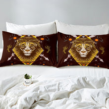 Load image into Gallery viewer, Lion Dreamcatcher Comforter Cover Set Wild Animal Theme Duvet Cover with Zipper Ties Animal Dream Catcher Bedding Set for Kids Boys Teens 2/3 Pcs With Pillowcase