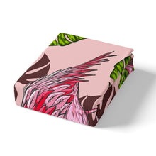 Load image into Gallery viewer, Pink Flamingo Duvet Cover Set Wild Animal Theme Bedding Set for Kids Boys Girls, Green Palm Leaf Decor Comforter Cover Polyester Quilt Cover 2/3 Pcs With Pillowcase