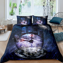 Load image into Gallery viewer, Hand Clock Comforter Cover Set Human Hand and Clock Hands Decor Duvet Cover with Zipper Ties Soft Polyester Bedding Set for Kids Boys Teens 2/3 Pcs With Pillowcase