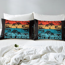 Load image into Gallery viewer, Tropical Comforter Cover Set Palm Tree Decor Duvet Cover Summer Beach Theme Bedding Set for Kids Boys Teens Soft Microfiber Bedspread Cover 2/3 Pcs With Pillowcase
