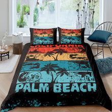 Load image into Gallery viewer, Tropical Comforter Cover Set Palm Tree Decor Duvet Cover Summer Beach Theme Bedding Set for Kids Boys Teens Soft Microfiber Bedspread Cover 2/3 Pcs With Pillowcase