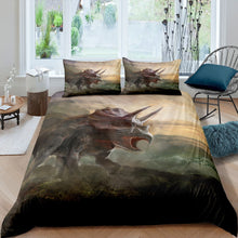 Load image into Gallery viewer, Monster Duvet Cover Set Ancient Wild Animals Theme Bedding Set for Kids Boys Teens, Dinosaur Comforter Cover Soft Microfiber Bedspread Cover 2/3 Pcs With Pillowcase