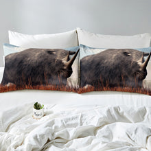 Load image into Gallery viewer, Rhinoceros Comforter Cover Set Wild Animal Theme Duvet Cover with Zipper Ties Black Wild Rhinoceros Bedding Set for Kids Boys Teens Adults 2/3 Pcs With Pillowcase