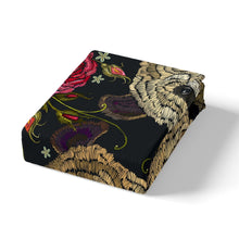 Load image into Gallery viewer, Flower Dog Duvet Cover Set Embroidery Design Botanical Plant Floral Printed Bedding Set for Kids Boys Girls, Animal Theme Comforter Cover 2/3 Pcs With Pillowcase