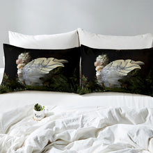 Load image into Gallery viewer, Angel Duvet Cover Set Angel with White Wing Printed Bedding Set for Kids Boys Girls, Lovely Elves in Forest Pattern Decorative Comforter Cover 2/3 Pcs With Pillowcase