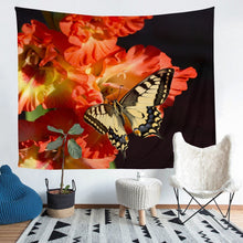 Load image into Gallery viewer, Flower Wall Blanket 3D Butterfly Floral Pattern Printed Tapestry Soft Lightweight Wall Art Wall Hanging for Kids Room Bedroom Living Room,S M L XL