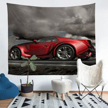 Load image into Gallery viewer, Racing Car Wall Hanging for Kids Room Bedroom Living Room, Red Speed Sports Car Printed Wall Blanket Soft Lightweight Tapestry Wall Hanging,S M L XL