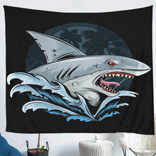 Load image into Gallery viewer, Shark Wall Hanging for Kids Room Bedroom Living Room, Underwater Sea Animnal Theme Wall Blanket Marine Life Tapestry Ocean Creature Bed Blanket,S M L XL