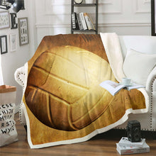 Load image into Gallery viewer, Basketball Throw Blanket Sports Theme Bed Throws for Kids Boys Teens, Outdoor Basketball Sports Printed Flannel Fleece Blanket for Couch Sofa,Baby Throw Twin Queen