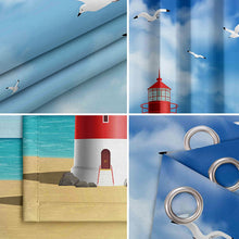 Load image into Gallery viewer, Game Curtain Cartoon Aircraft War Pattern Print Window Curtain for Kids Room Bedroom Living Room Gamer Blackout Room Darkening Wide Panel Curtains