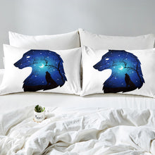 Load image into Gallery viewer, Galaxy Wolf Duvet Cover Set for Kids Boys Teens Safari Print Comforter Cover 3D Wolf Print Bedding Set Wildlife Animal Pattern Quilt Cover,Room Decor 2/3Pcs Bedding