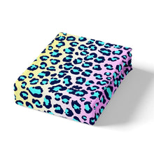 Load image into Gallery viewer, Leopard Print Duvet Cover Set for Kids Girls Woman Wildlife Style Bedding Set Purple Gradient Comforter Cover Yellow Blue Leopard Bedspread Cover,Room Decor 2/3Pcs Bedding