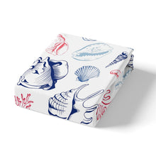 Load image into Gallery viewer, Ocean Theme Bedding Set Kids Boys Girls Conch Shell Starfish Comforter Cover Marine Ocean Creature Duvet Cover Sea Animal Print Quilt Cover,Room Decor 2/3Pcs Bedding