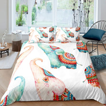Load image into Gallery viewer, Bohemian Elephant Bedding Set for Kids Boys Teens Boho Exotic Style Duvet Cover 3D Elephant Print Comforter Cover Wild Animal Theme Quilt Cover,Room Decor 2/3Pcs Bedding