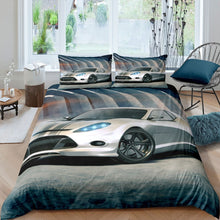 Load image into Gallery viewer, Boys Sports Car Duvet Cover Set Teens Adults Speed Extreme Sports Comforter Cover Racing Car Bedding Set Automobile Style Quilt Cover,Room Decor 2/3Pcs Bedding