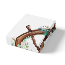 Load image into Gallery viewer, Ocean Nautical Duvet Cover Set for Kids Girls Adults 3D Rudder Floral Print Comforter Cover Sea Adventure Bedding Set Luxury Soft Quilt Cover,Room Decor 2/3Pcs Bedding