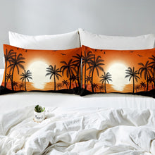 Load image into Gallery viewer, Hawaii Beach Theme Comforter Cover Set Kids Boys Teens Coconut Tree Sunset Ocean Duvet Cover Summer Vacation Bedding Set Lightweight Quilt Cover,Room Decor 2/3Pcs Bedding