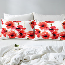 Load image into Gallery viewer, Watercolor Floral Print Duvet Cover Set for Kids Girls Woman Abstract Art Comforter Cover Blossom Flowers Bedding Set Luxury Soft Quilt Cover,Room Decor 2/3Pcs Bedding