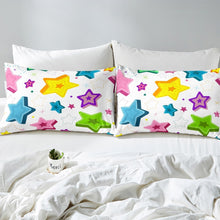 Load image into Gallery viewer, Kids Comforter Cover Set Boys Girls Cartoon Stars Pattern Bedding Set Cute Children Duvet Cover Hypoallergenic Lightweight Bedspread Cover,Room Decor 2/3Pcs Bedding