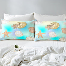 Load image into Gallery viewer, Ocean Duvet Cover Set 3D Starfish Shell Bedding Set for Kids Boys Girls Blue Fluid Sea Comforter Cover Summer Beach Theme Bedspread Cover,Room Decor 2/3Pcs Bedding