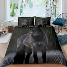 Load image into Gallery viewer, Wolf Comforter Cover Set for Kids Boys Teens 3D Wild Wolf Bedding Set Wildlife Animal Print Duvet Cover Lightweight Soft Bedspread Cover,Room Decor 2/3Pcs Bedding