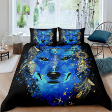 Load image into Gallery viewer, Dreamcatcher Comforter Cover Set for Kids Boys Adults 3D Wolf Print Bedding Set Boho Feather Duvet Cover Bohemian Tribe Bedspread Cover,Room Decor 2/3Pcs Bedding