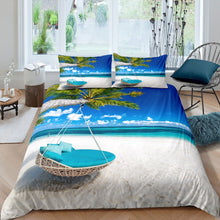 Load image into Gallery viewer, Hawaii Bedding Set for Kids Boys Adults Ocean Wave Comforter Cover Summer Beach Theme Duvet Cover Lightweight Breathable Microfiber Quilt Cover,Room Decor 2/3Pcs Bedding